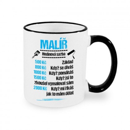 Hrnek Malíř - sazba